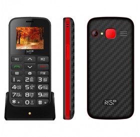 NSP 2000DS RED (Ελληνικό Μενού) Κινητό τηλέφωνο Dual SIM με Bluetooth, οθόνη 1.8″, κουμπί SOS και ΔΩΡΟ hands-free