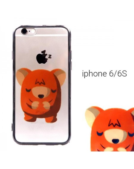 Backcase θήκη "Αρκουδάκι" με μαύρο περίγραμμα για iPhone 6/6S - 3083 GL-24550