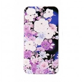 Backcase θήκη με floral σχέδιο και στρασάκια για iPhone 4/4S - 3155 GL-24824