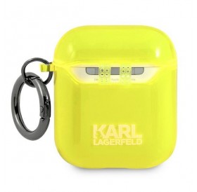 Karl Lagerfeld KLA2UCHFY AirPods cover żółty/yellow Choupette
