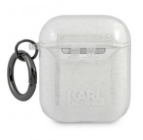 Karl Lagerfeld KLA2UCHGS AirPods cover srebrny/silver Glitter Choupette