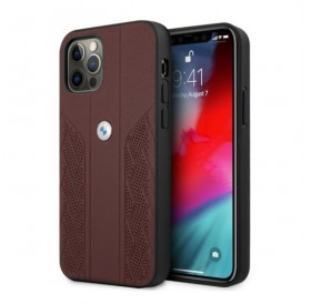 Etui BMW BMHCP12LRSPPR iPhone 12 Pro Max 6,7" czerwony/red hardcase Leather Curve Perforate