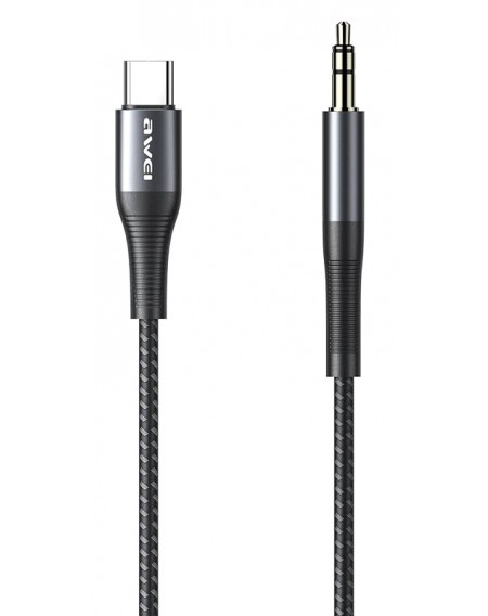 AWEI καλώδιο USB Type-C σε 3.5mm CL-116T, AUX, 1m, μαύρο