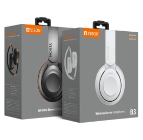 YISON headphones B3, wireless & wired, BT 5.0, μαύρα