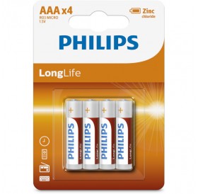 Philips R03L4B/GRS Μπαταρίες μεγάλης διάρκειας ζωής Zinc-Chloride 4 τμχ AAA