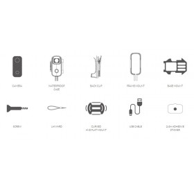 SJCAM Mini Action Cam C100+, 2K, 15MP, WiFi, αδιάβροχη, μαύρη