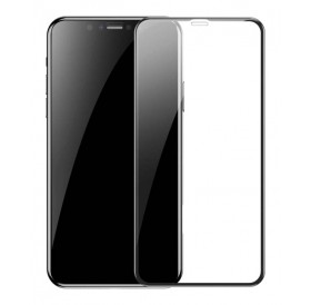 POWERTECH Tempered Glass 3D Full face για iPhone 11, titanium, μαύρο