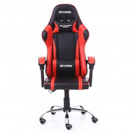 DragonWar εργονομική καρέκλα gaming GC-005 με μαξιλάρι πλάτης , αυχένα Μαύρο/Κόκκινο GL-55302