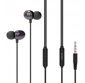 YISON earphones με μικρόφωνο X5, 3.5mm, 1.2m, μαύρα