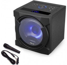 Akai ABTS-K6 Φορητό ηχείο Bluetooth karaoke με USB, LED, micro SD, Aux-In, Aux-Out και ενσ. μικρόφωνο – 30 W