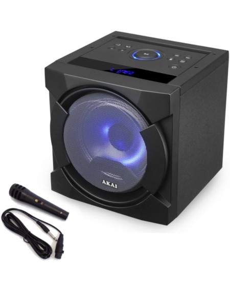 Akai ABTS-K6 Φορητό ηχείο Bluetooth karaoke με USB, LED, micro SD, Aux-In, Aux-Out και ενσ. μικρόφωνο – 30 W