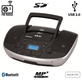 Akai APRC-108 Φορητό HiFi με Bluetooth, CD, USB για φόρτιση συσκευών, κάρτα SD και Aux-In