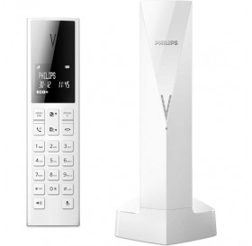 Philips M3501W/GRS Λευκό (Ελληνικό Μενού) Ασύρματο τηλέφωνο με ανοιχτή ακρόαση, φωτ. οθόνη, φραγή κλήσεων, 50 μνήμες και micro-USB