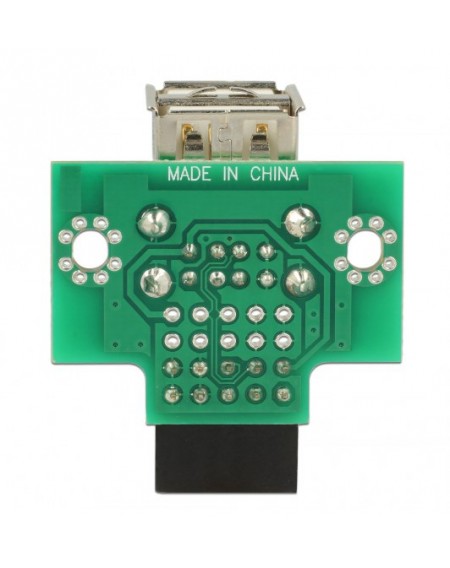 DELOCK αντάπτορας USB 2.0 9 pin header (F) σε 2x USB (F) 41429, 2.54mm
