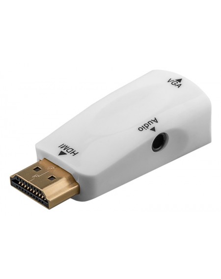 GOOBAY αντάπτορας HDMI σε VGA & 3.5mm 44793, 1080p, λευκός