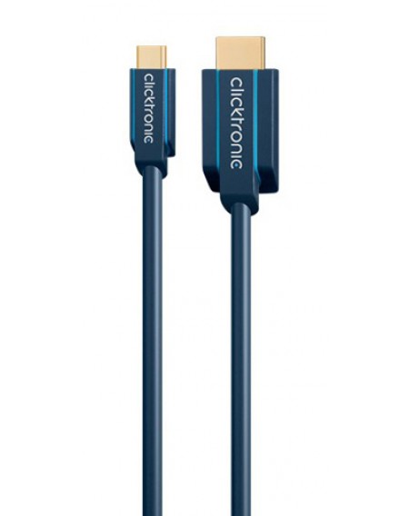 CLICKTRONIC καλώδιο HDMI σε USB Type-C 44929, 4K/60Hz, 2m, μπλε