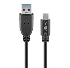 GOOBAY καλώδιο USB 3.0 σε USB-C 45247, 5Gbit/s, 0.15m, μαύρο