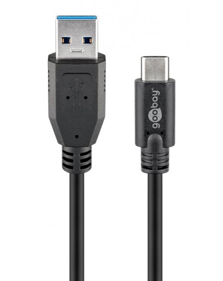 GOOBAY καλώδιο USB 3.0 σε USB-C 45247, 5Gbit/s, 0.15m, μαύρο