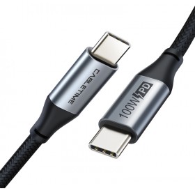 CABLETIME καλώδιο USB Type-C C160, PD100W, USB 2.0, 5A, 2m, μαύρο