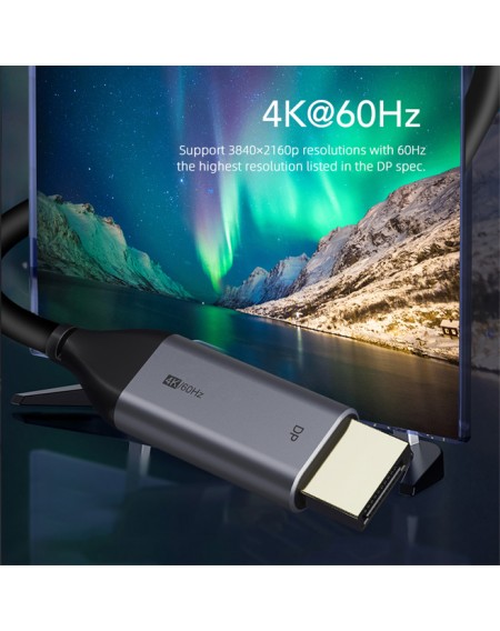 CABLETIME καλώδιο USB-C σε DisPlayPort C160, 4k/60hz, 1.8m, μαύρο