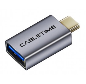 CABLETIME αντάπτορας USB Type-C σε USB 3.0 C160, γκρι