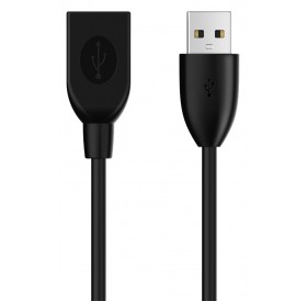 CABLETIME καλώδιο USB 2.0 αρσενικό σε θηλυκό C160, 3A, 3m, μαύρο