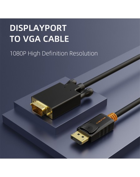 CABLETIME καλώδιο Displayport σε VGA AV585, 1080p, 3m, μαύρο