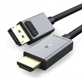 CABLETIME καλώδιο DisplayPort σε HDMI AV585, με LED, 4K, 1.8m, μαύρο