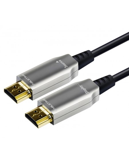 CABLETIME καλώδιο AOC HDMI 2.0 AV540, HDR, HDCP, 3D, 18Gbps, 100m, γκρι
