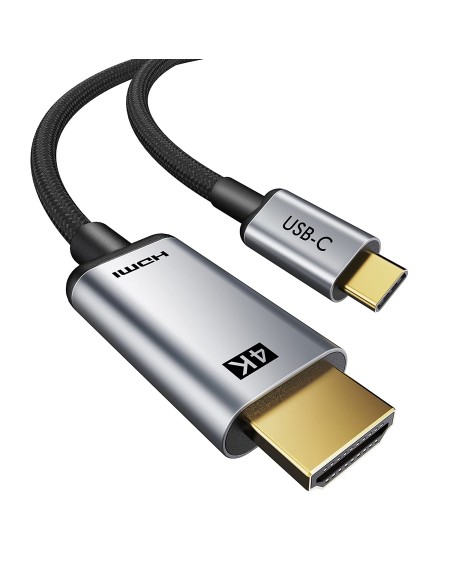 CABLETIME καλώδιο USB-C σε HDMI C160, 4K, gold plated, 1.8m, μαύρο