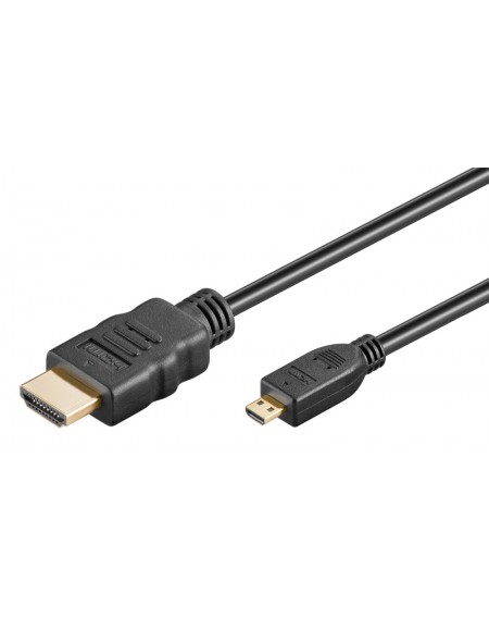 GOOBAY καλώδιο HDMI σε HDMI Micro 53784 με Ethernet, 4K, 1.5m, μαύρο