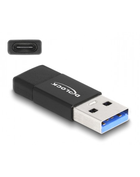 DELOCK αντάπτορας USB 3.2 Gen 2 σε USB Type-C 60001, 10Gbps, μαύρος