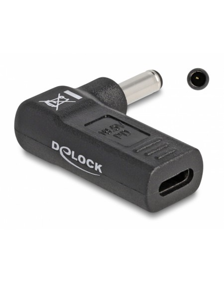 DELOCK αντάπτορας τροφοδοσίας 60007, USB-C σε Dell 4.5x3mm, 90°, μαύρος