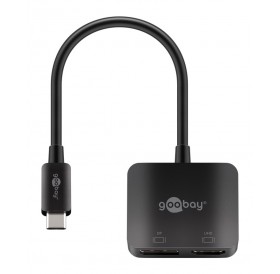 GOOBAY αντάπτορας USB-C σε DisplayPort & HDMI 60172, 4K, μαύρος