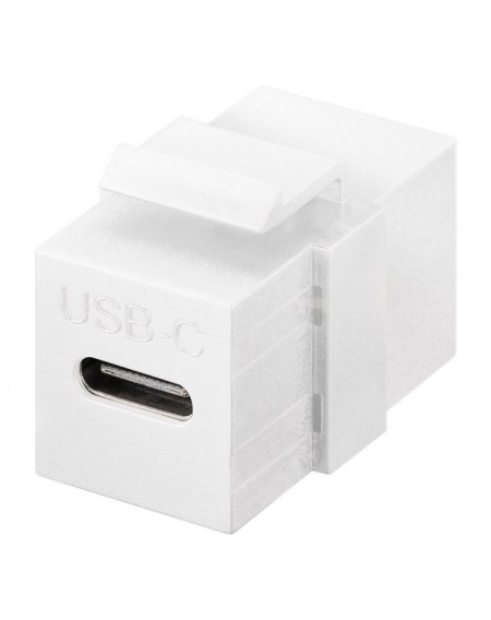 GOOBAY keystone module USB-C 3.2 Gen 2 61262, θηλυκό σε θηλυκό, λευκό