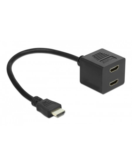 DELOCK splitter HDMI σε 2x HDMI θηλυκό 65226 με Ethernet, 1080p, μαύρο