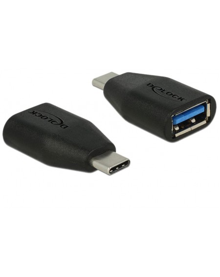 DELOCK αντάπτορας USB-C σε USB 3.1 θηλυκό 65519, SuperSpeed, μαύρος