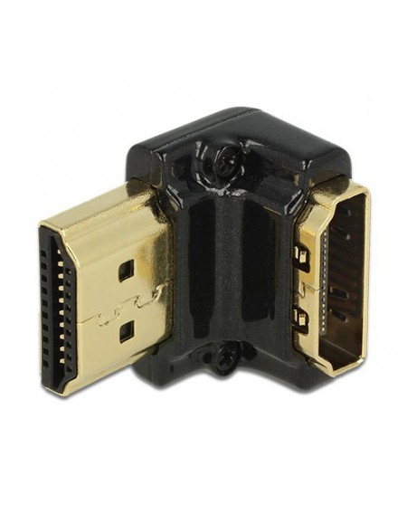 DELOCK αντάπτορας HDMI-A θηλυκό σε HDMI-A αρσενικό 65662, 4K, 90° down