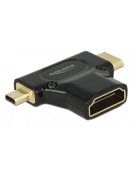 DELOCK αντάπτορας HDMI-A θηλυκό σε HDMI Mini-C & Micro-D 65666, 1080p