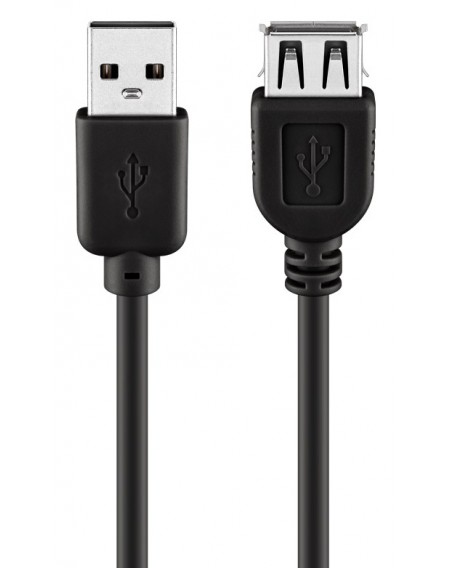 GOOBAY καλώδιο USB 2.0 σε USB (F) 68904, copper, 3m, μαύρο