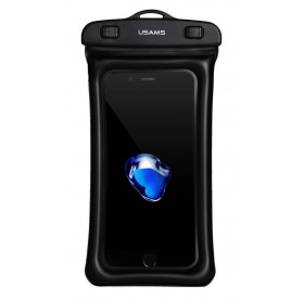 USAMS αδιάβροχη θήκη κινητού YD007, έως 6", IPX8, touch friendly, μαύρη
