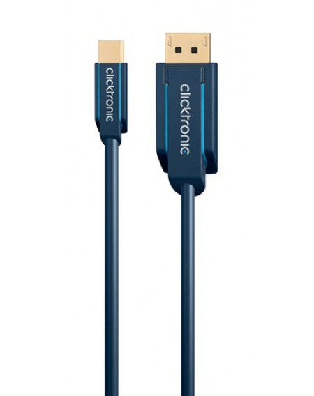 CLICKTRONIC καλώδιο DisplayPort σε DisplayPort Mini 70738, 2m, μπλε