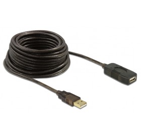DELOCK καλώδιο USB 2.0 αρσενικό σε θηλυκό 82446, 480Mbps, 10m, μαύρο