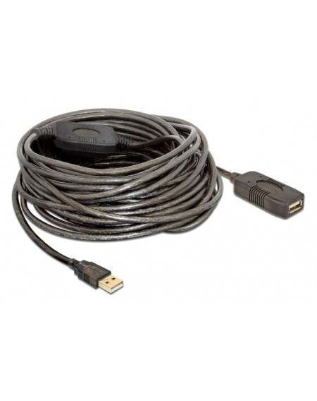 DELOCK καλώδιο USB 2.0 αρσενικό σε θηλυκό 82689, 480Mbps, 15m, μαύρο