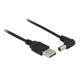 DELOCK καλώδιο USB σε DC 5.5 x 2.1mm 83578, γωνιακό, 1.5m, μαύρο