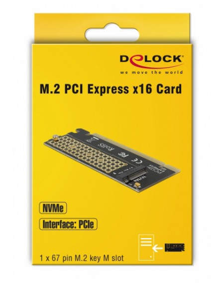 DELOCK Κάρτα Επέκτασης PCI-e x16 σε M.2 Key M 90300, NVMe