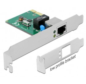 DELOCK κάρτα επέκτασης PCI Express σε RJ45 90381, 1000Mbps, low profile