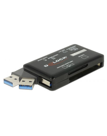 DELOCK USB 3.2 card reader 91758 για CF/SD/Micro SD/MS/M2/xD, μαύρο
