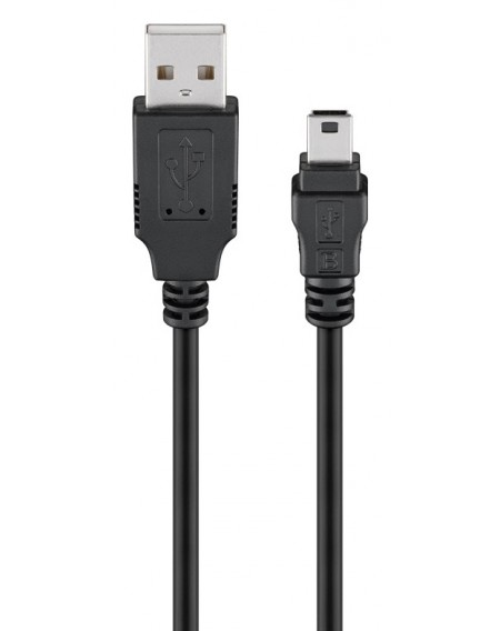 GOOBAY καλώδιο USB 2.0 σε USB Mini 93623, copper, 1.5m, μαύρο