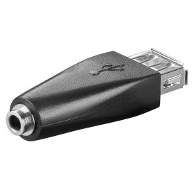 GOOBAY αντάπτορας USB θηλυκό σε 3.5mm θηλυκό 93982, μαύρο
